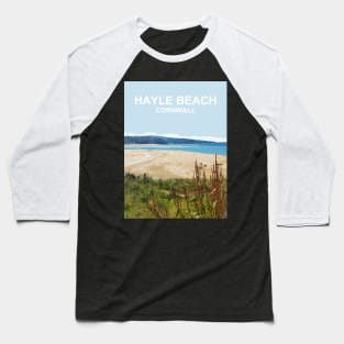 Hayle Beach Cornwall England UK Cornish gift. Baseball T-Shirt